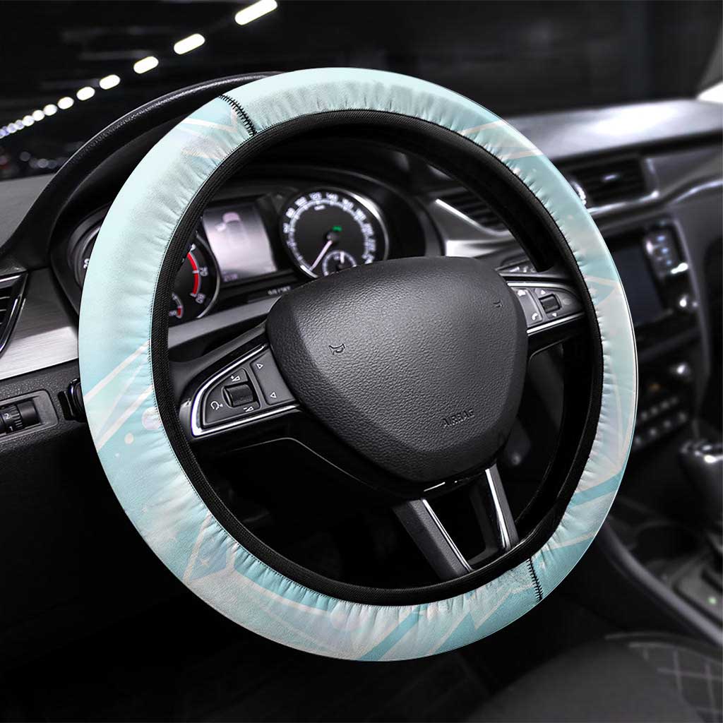 Vulpix Steering Wheel Cover Frosted Pastel Ice Crystal Art