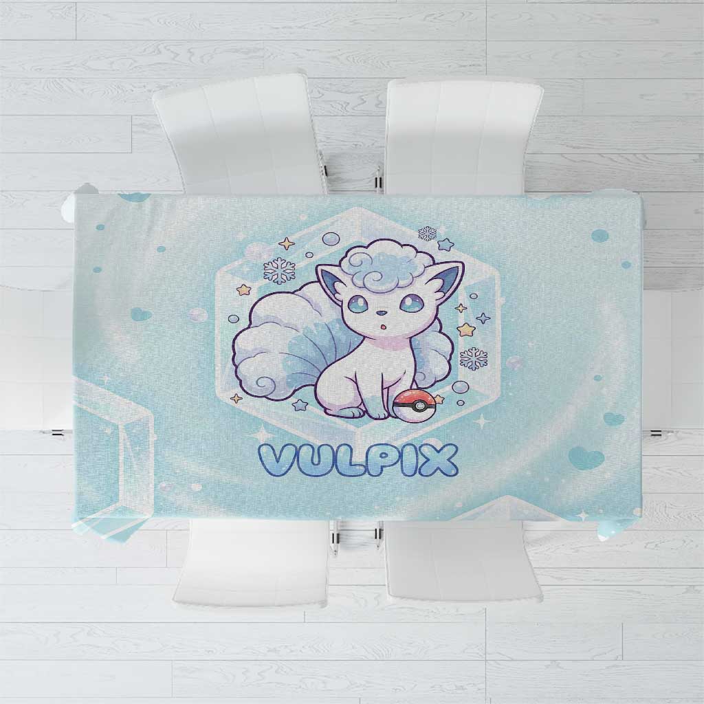 Vulpix Tablecloth Frosted Pastel Ice Crystal Art