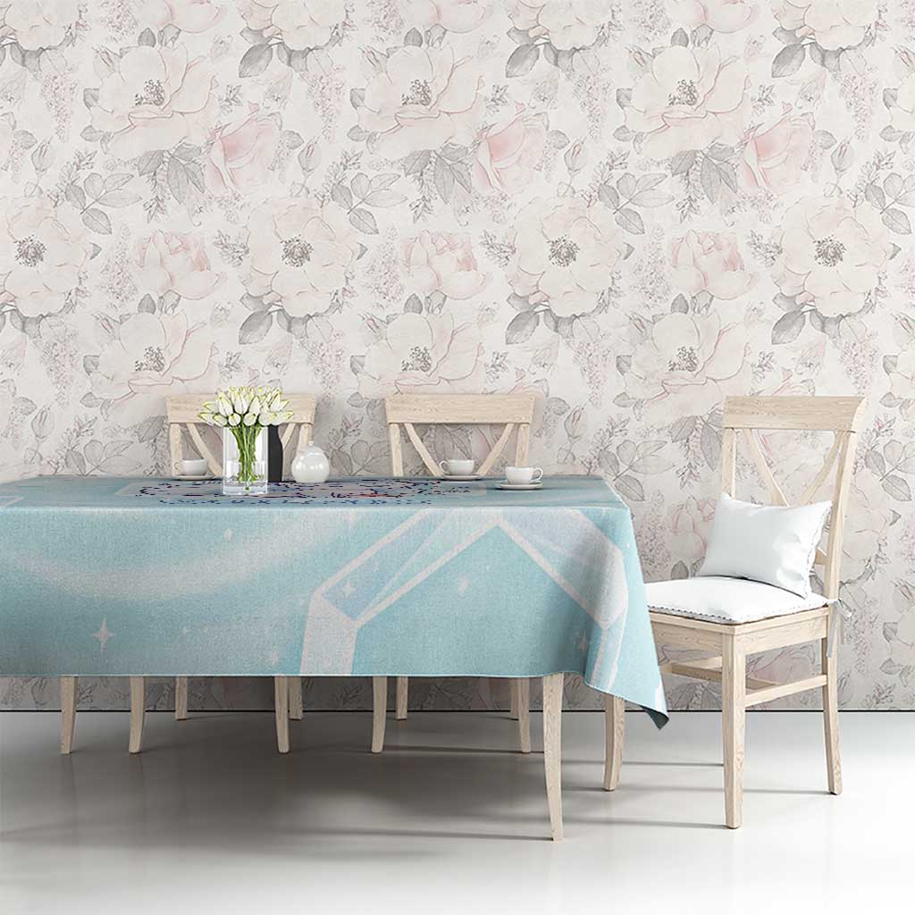 Vulpix Tablecloth Frosted Pastel Ice Crystal Art