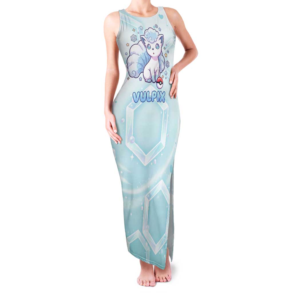 Vulpix Tank Maxi Dress Frosted Pastel Ice Crystal Art