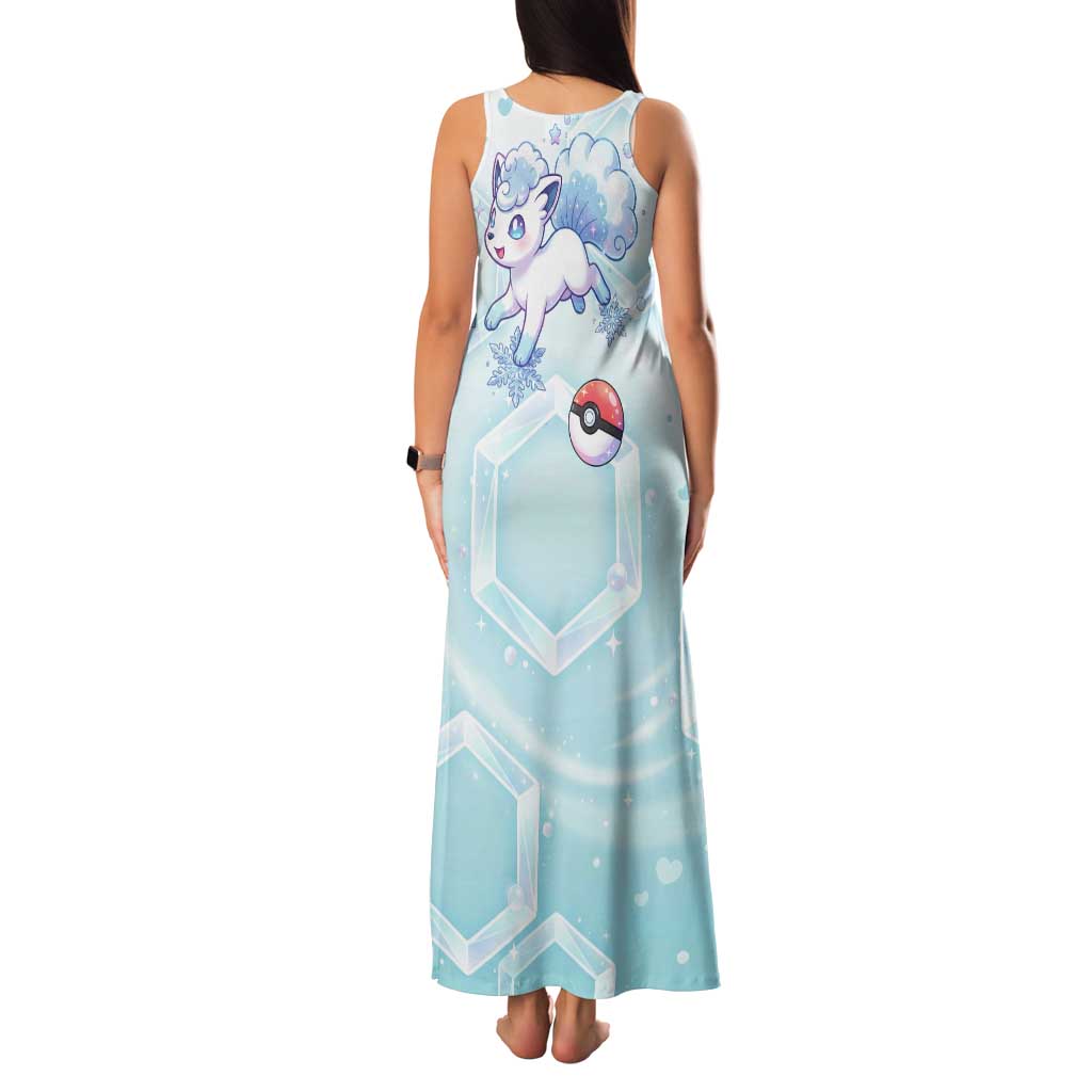 Vulpix Tank Maxi Dress Frosted Pastel Ice Crystal Art