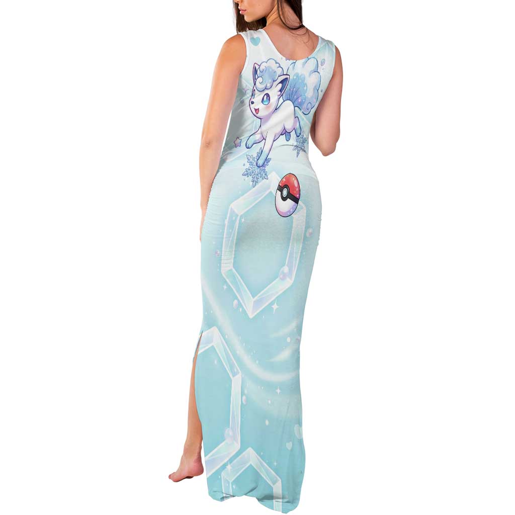 Vulpix Tank Maxi Dress Frosted Pastel Ice Crystal Art