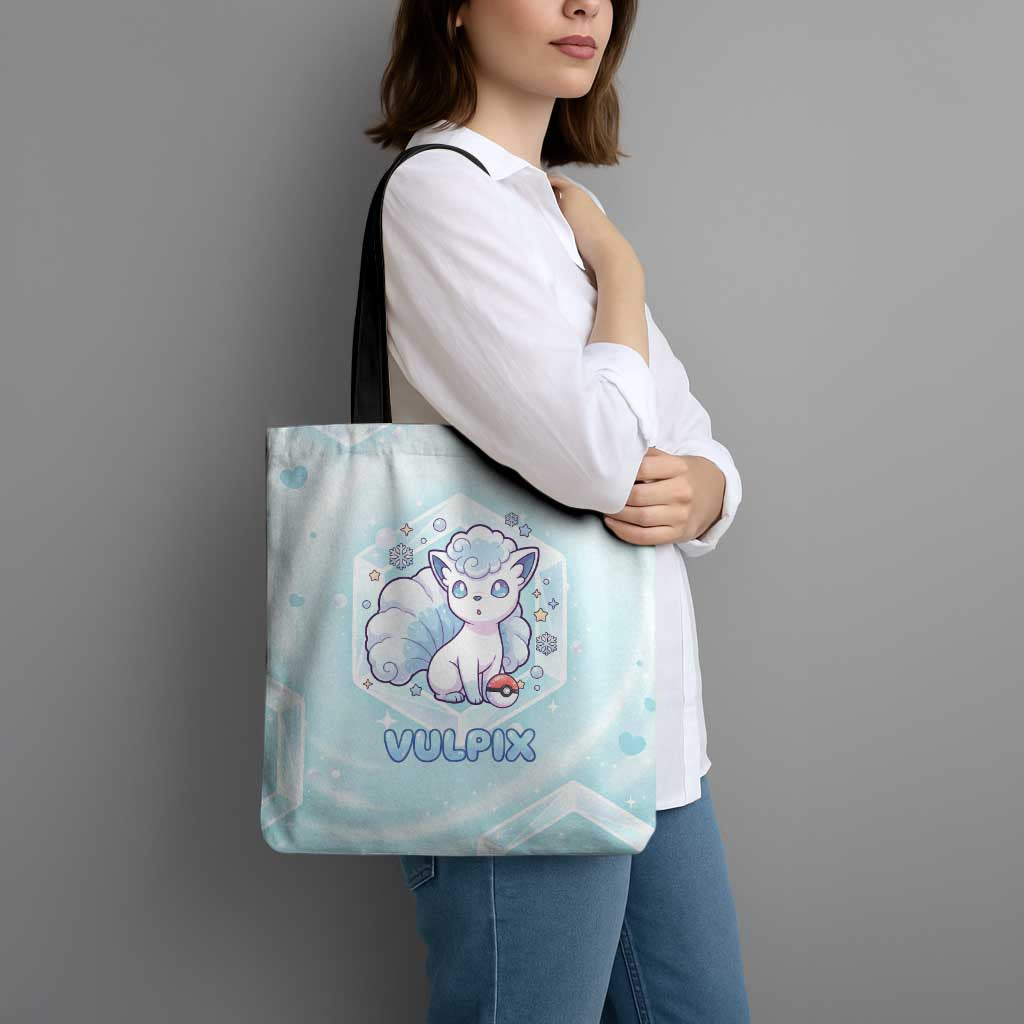 Vulpix Tote Bag Frosted Pastel Ice Crystal Art