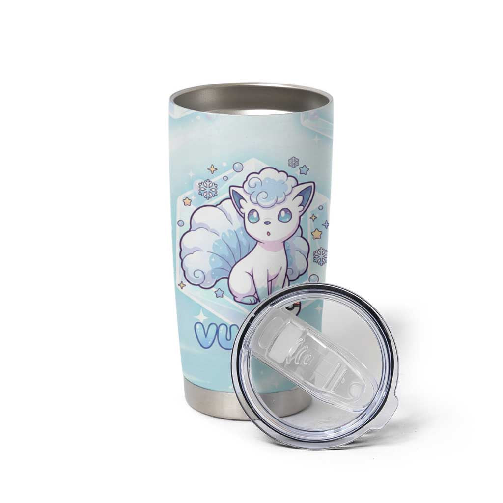 Vulpix Tumbler Cup Frosted Pastel Ice Crystal Art