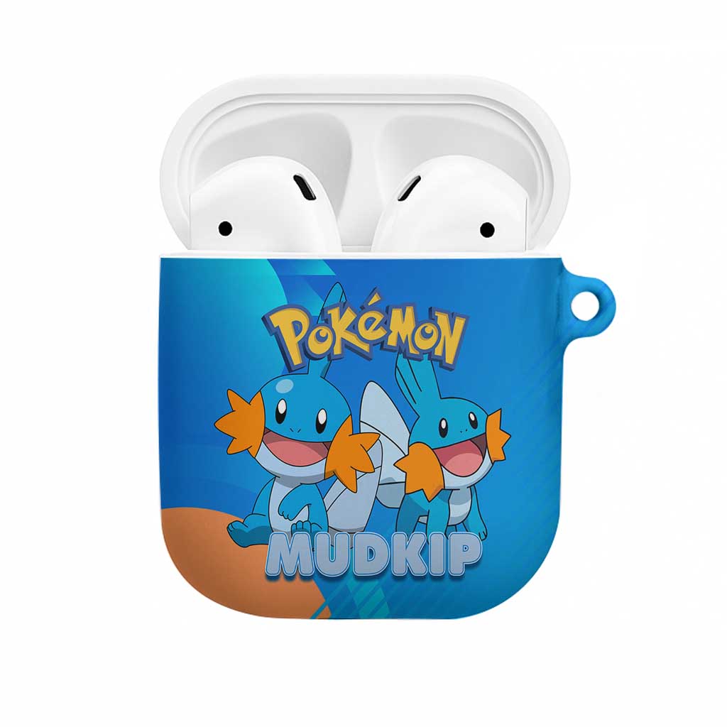 Mudkip Poké AirPods Case Playful Blue Gradient Cartoon Style