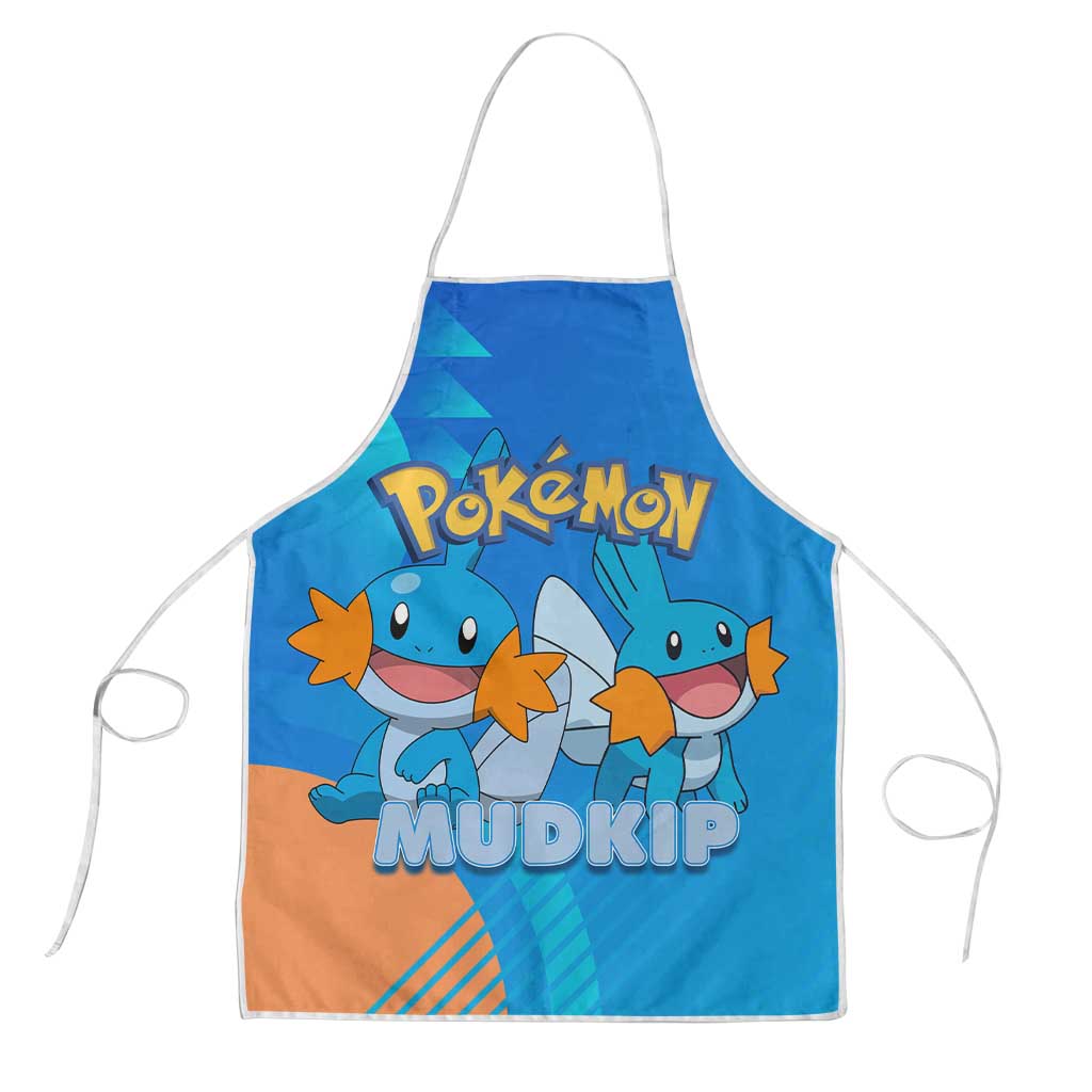 Mudkip Poké Apron Playful Blue Gradient Cartoon Style