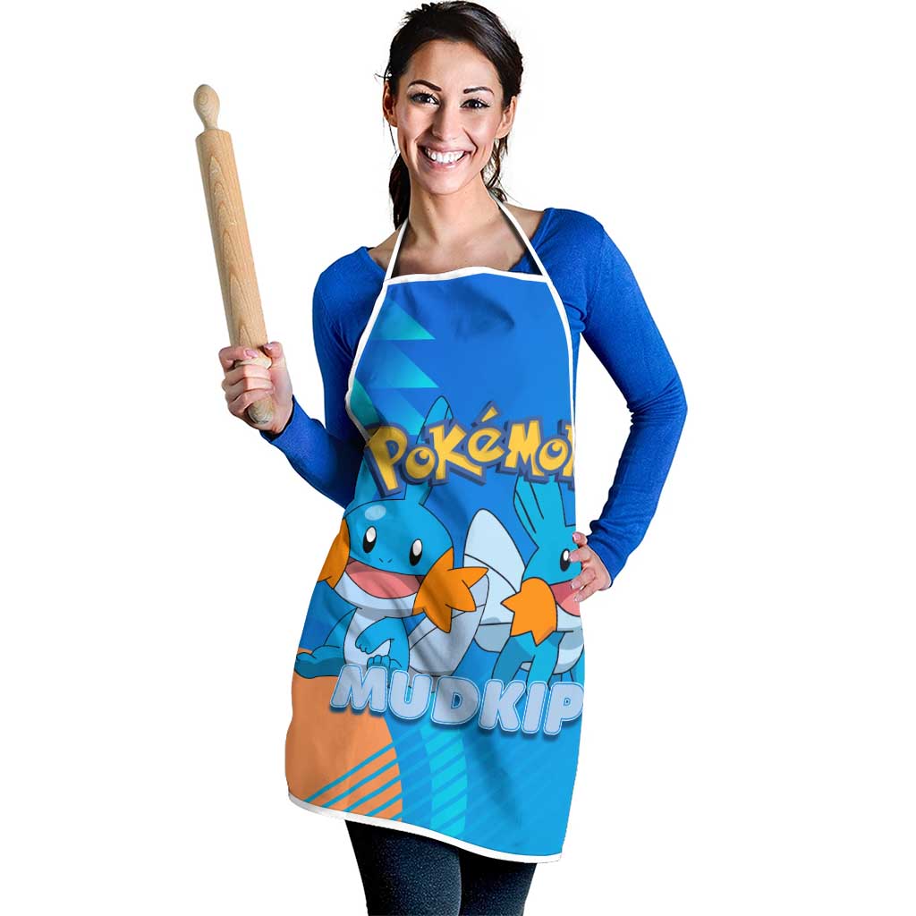 Mudkip Poké Apron Playful Blue Gradient Cartoon Style