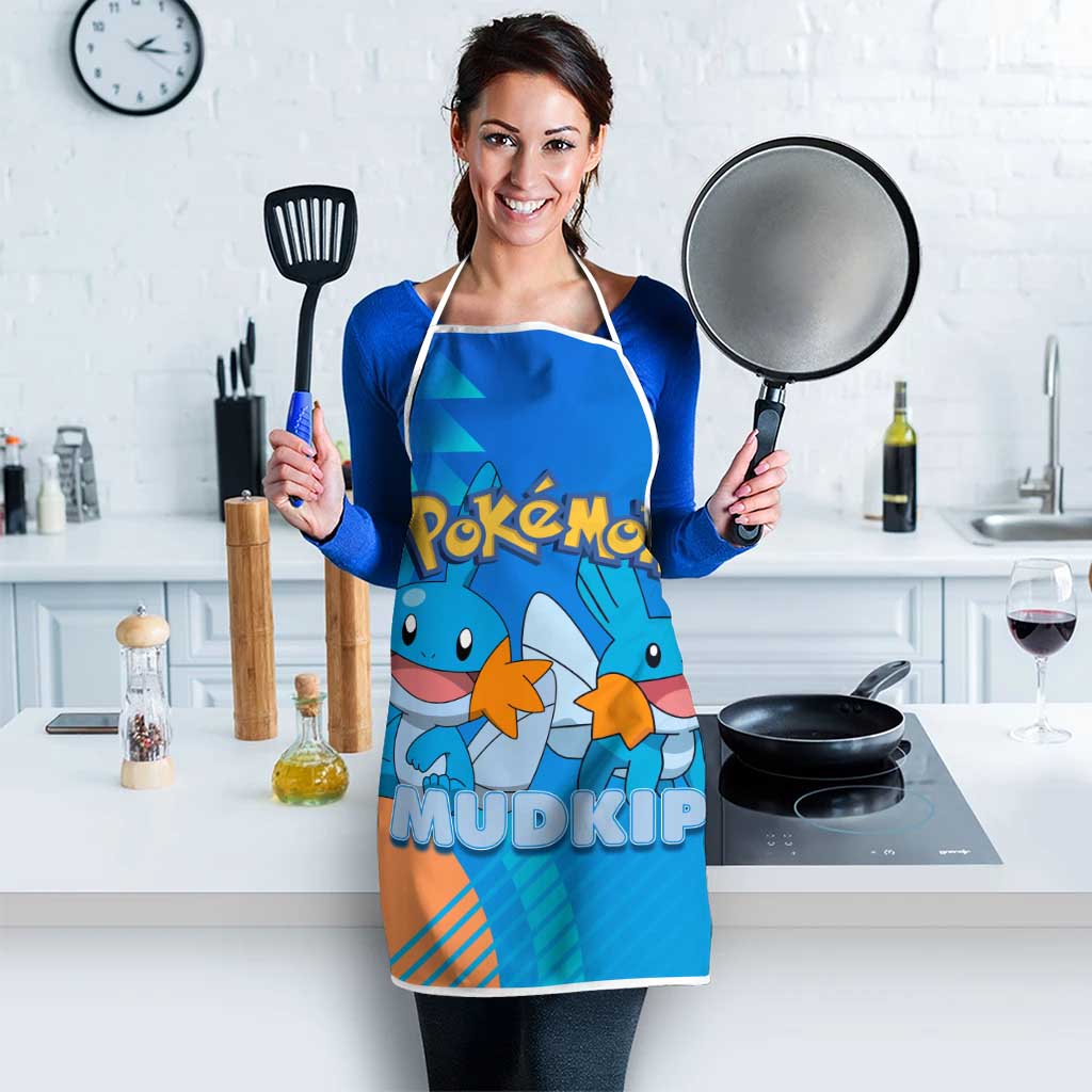 Mudkip Poké Apron Playful Blue Gradient Cartoon Style