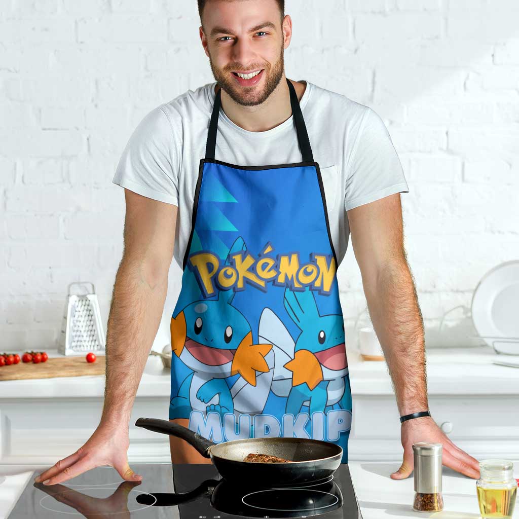 Mudkip Poké Apron Playful Blue Gradient Cartoon Style