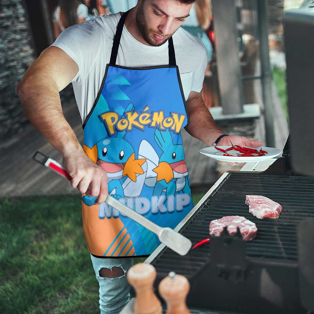 Mudkip Poké Apron Playful Blue Gradient Cartoon Style