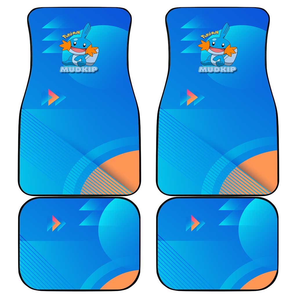 Mudkip Poké Car Mats Playful Blue Gradient Cartoon Style