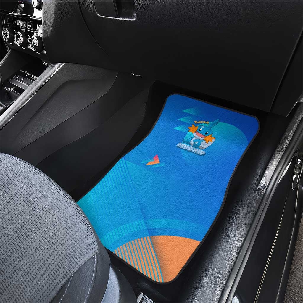 Mudkip Poké Car Mats Playful Blue Gradient Cartoon Style