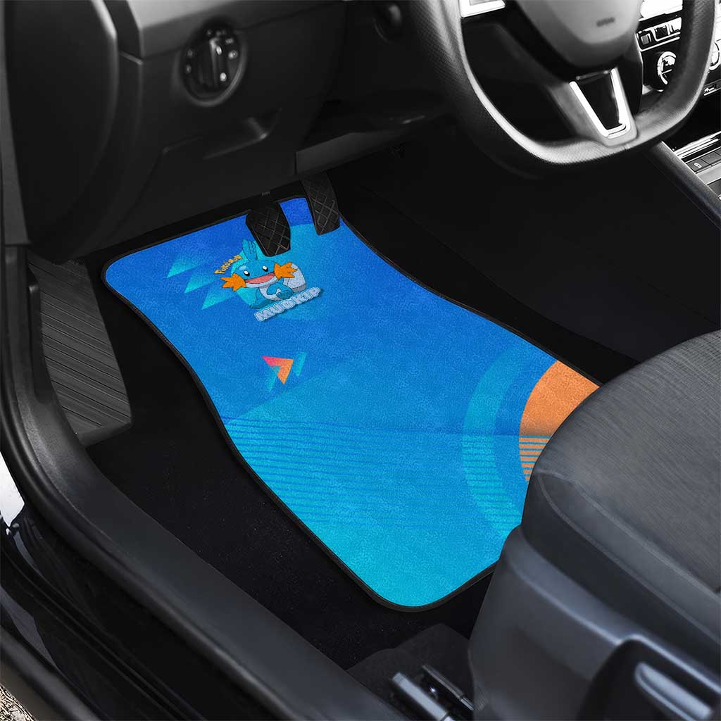 Mudkip Poké Car Mats Playful Blue Gradient Cartoon Style