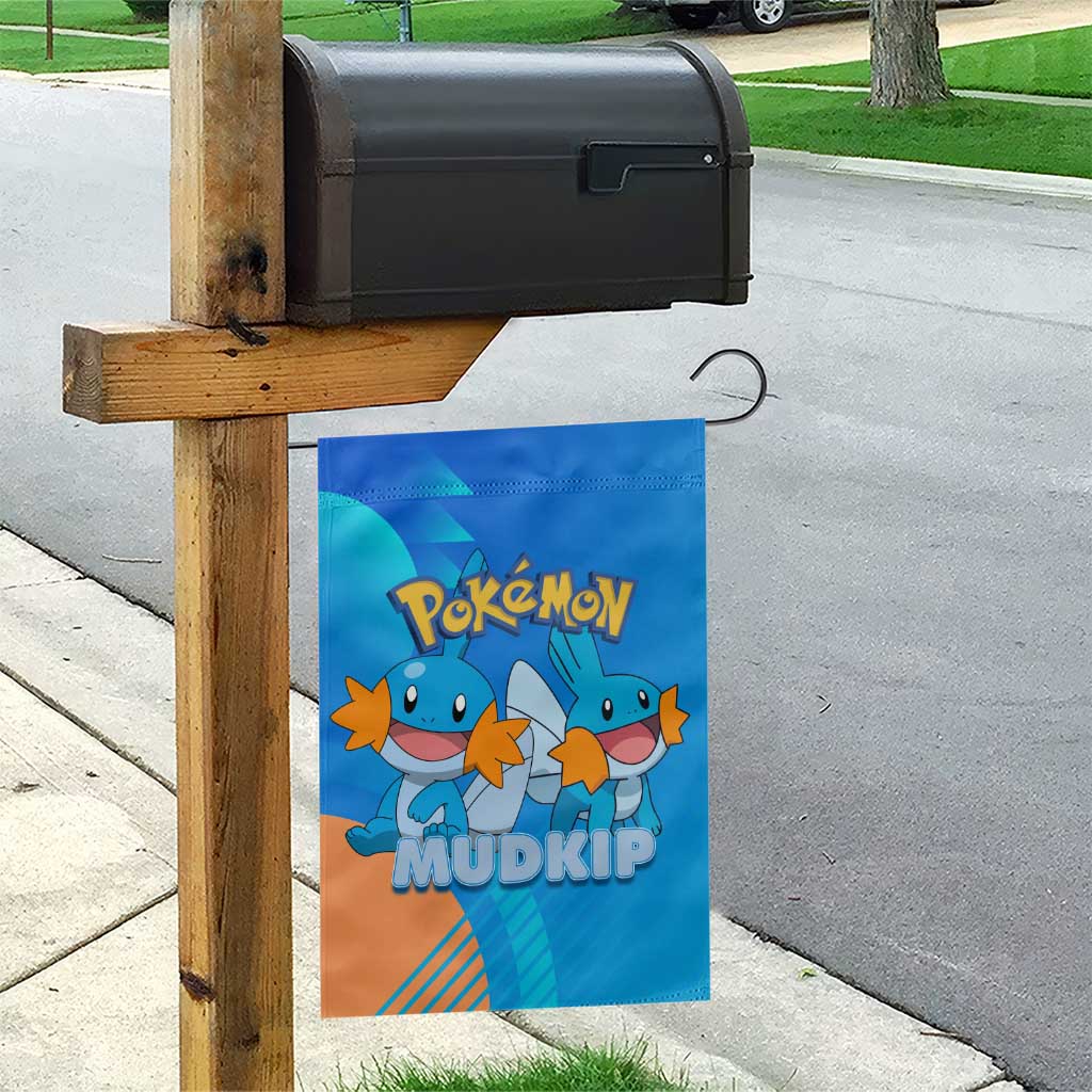 Mudkip Poké Garden Flag Playful Blue Gradient Cartoon Style
