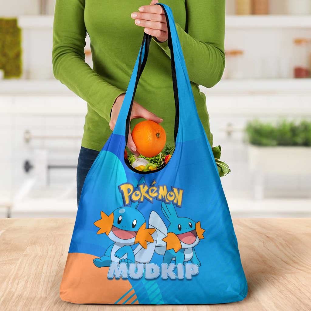 Mudkip Poké Grocery Bag Playful Blue Gradient Cartoon Style