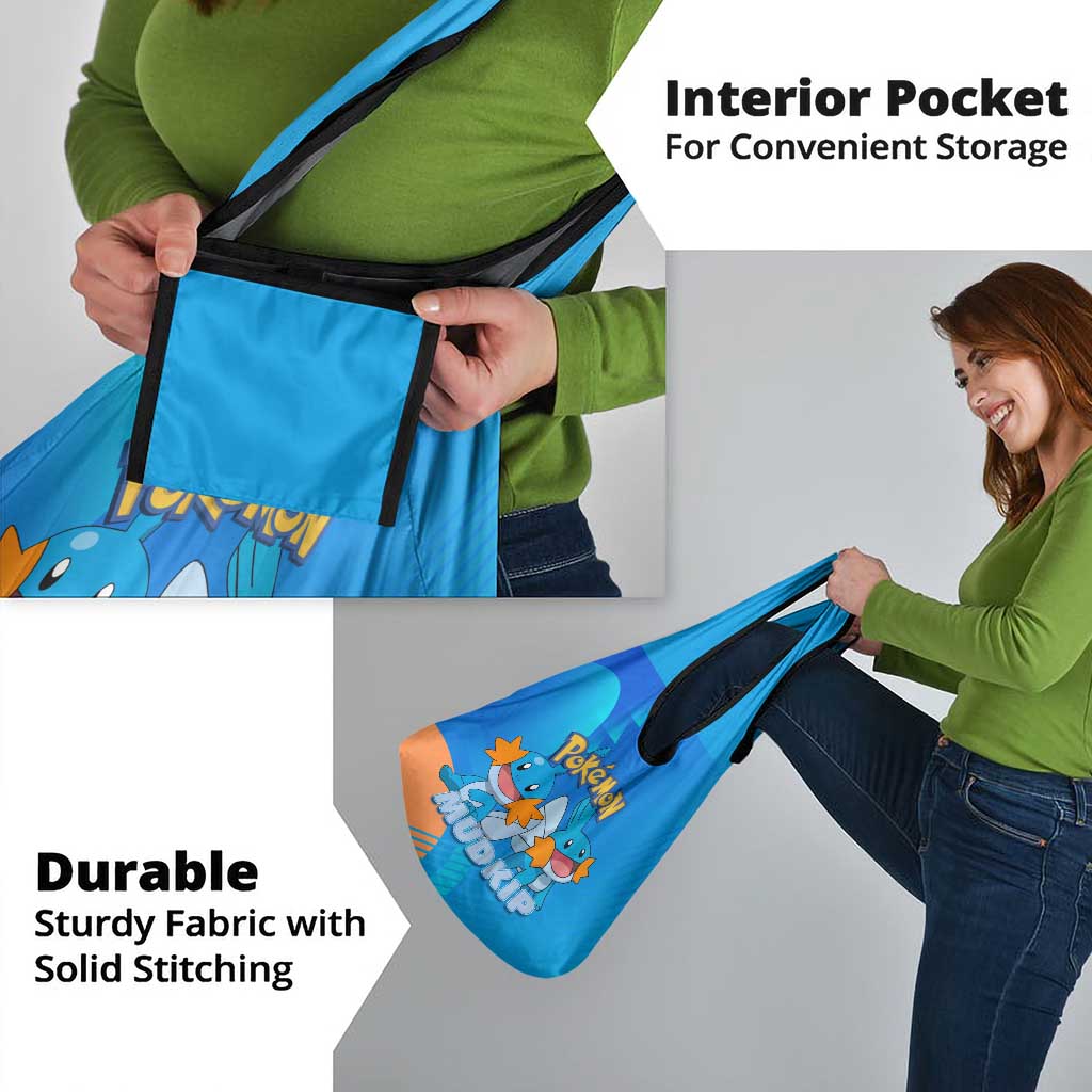 Mudkip Poké Grocery Bag Playful Blue Gradient Cartoon Style