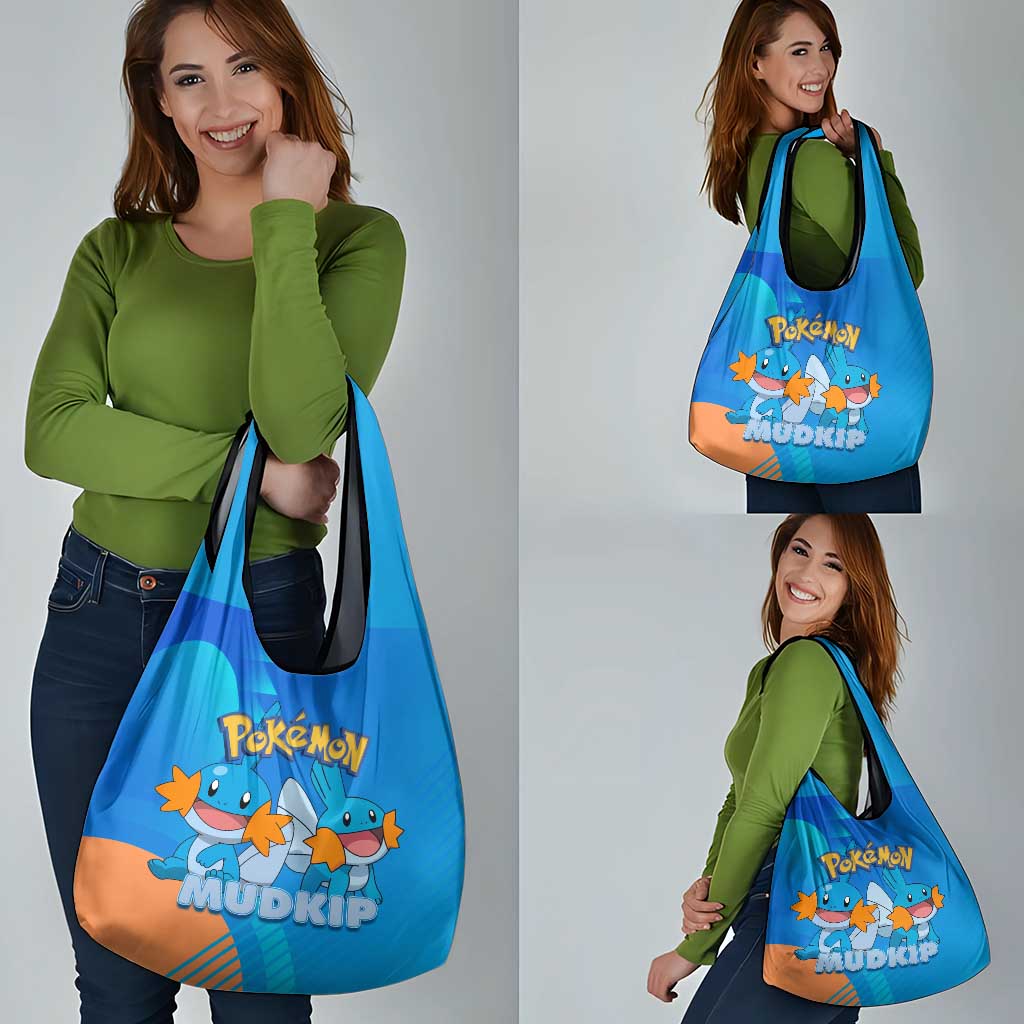 Mudkip Poké Grocery Bag Playful Blue Gradient Cartoon Style