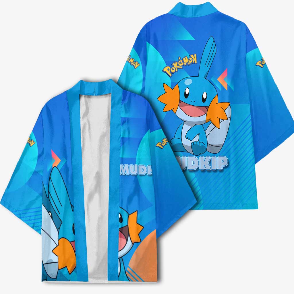 Mudkip Poké Kimono Playful Blue Gradient Cartoon Style