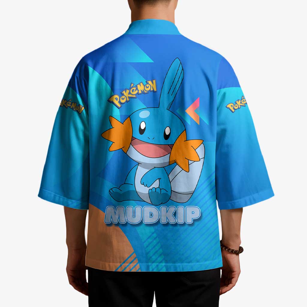Mudkip Poké Kimono Playful Blue Gradient Cartoon Style