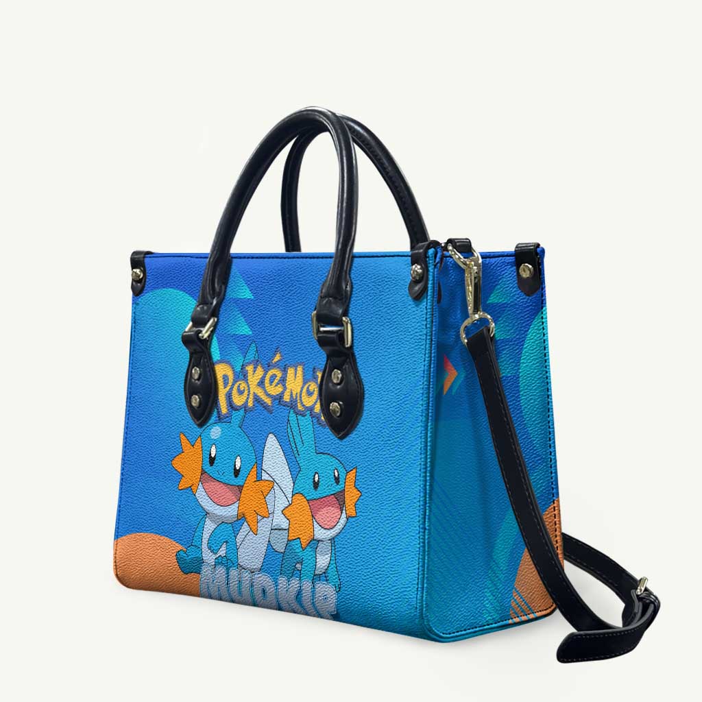 Mudkip Poké Leather Bag Playful Blue Gradient Cartoon Style