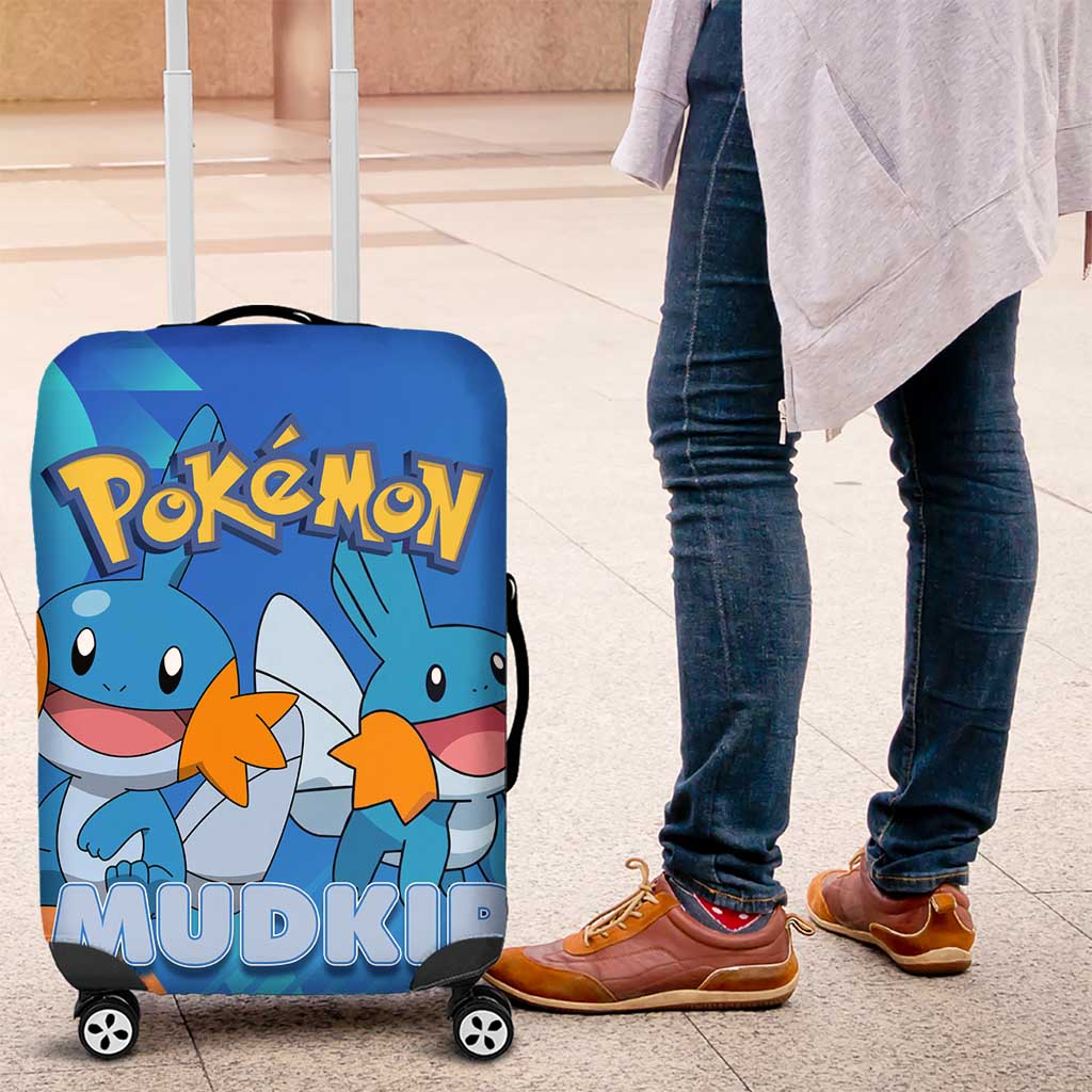 Mudkip Poké Luggage Cover Playful Blue Gradient Cartoon Style