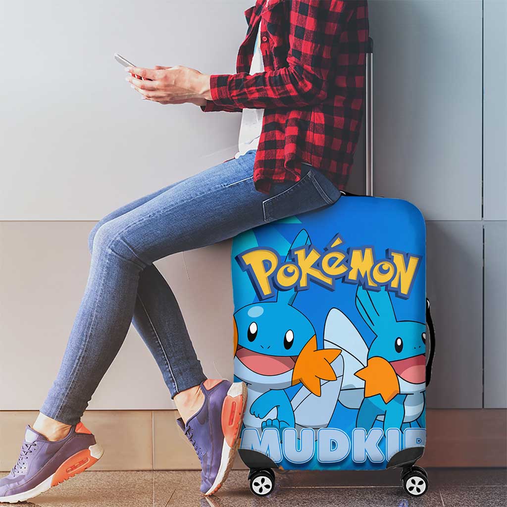 Mudkip Poké Luggage Cover Playful Blue Gradient Cartoon Style