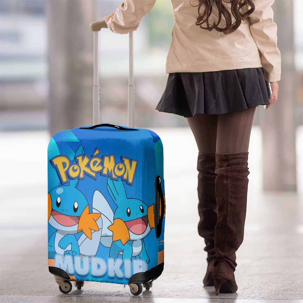 Mudkip Poké Luggage Cover Playful Blue Gradient Cartoon Style