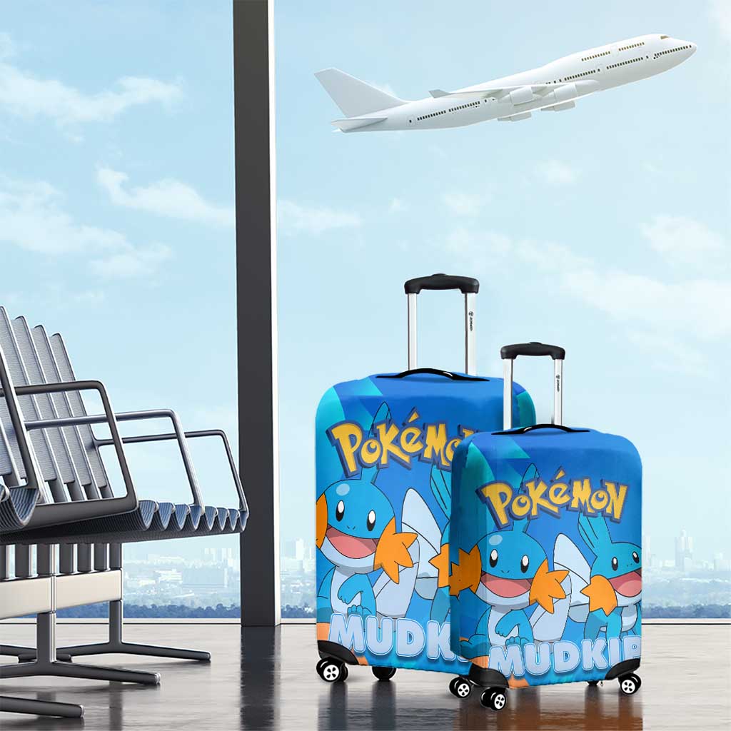 Mudkip Poké Luggage Cover Playful Blue Gradient Cartoon Style