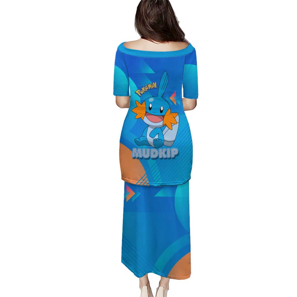 Mudkip Poké Puletasi Playful Blue Gradient Cartoon Style