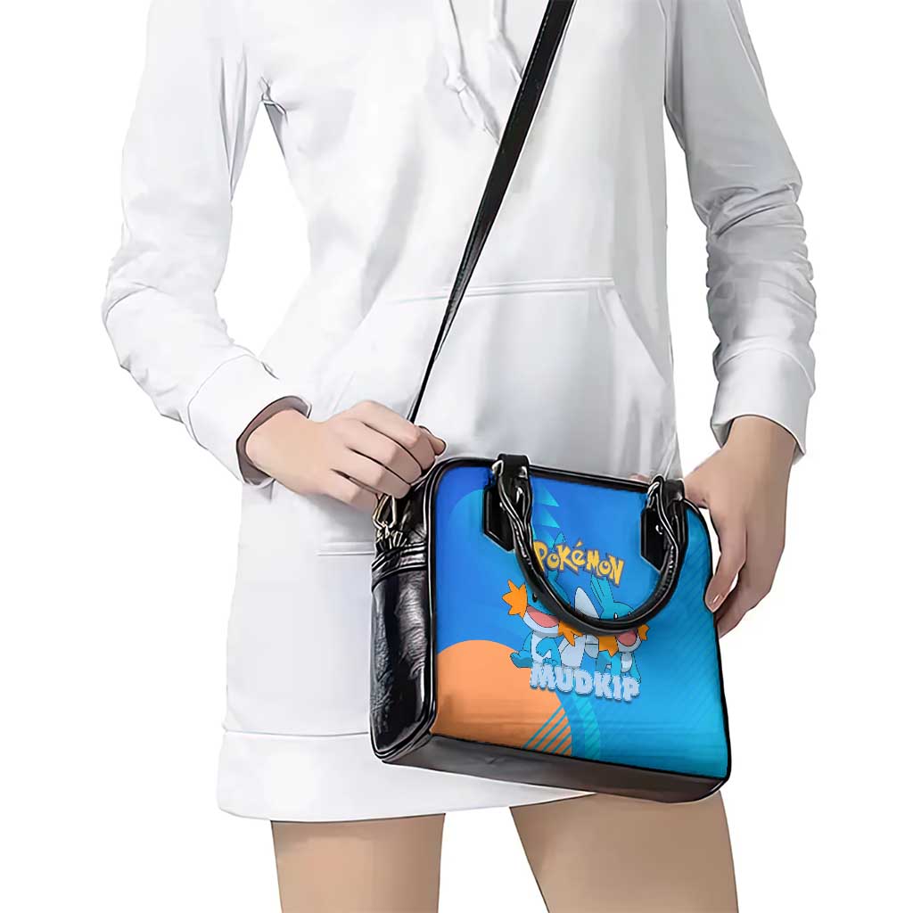 Mudkip Poké Shoulder Handbag Playful Blue Gradient Cartoon Style
