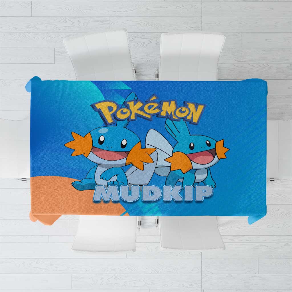 Mudkip Poké Tablecloth Playful Blue Gradient Cartoon Style