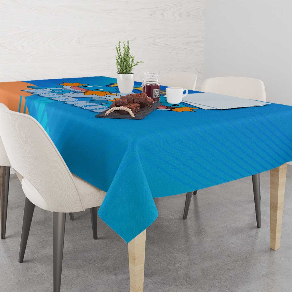 Mudkip Poké Tablecloth Playful Blue Gradient Cartoon Style