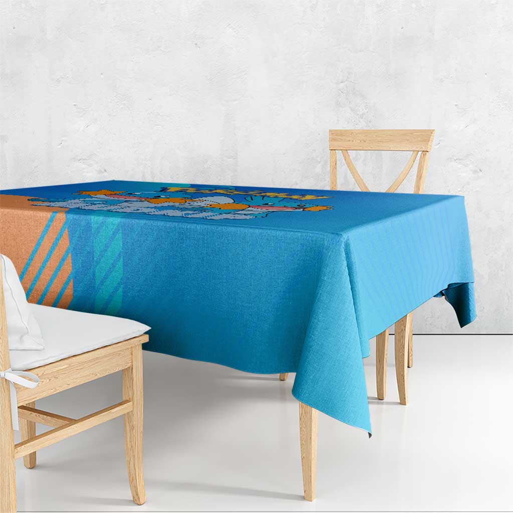Mudkip Poké Tablecloth Playful Blue Gradient Cartoon Style