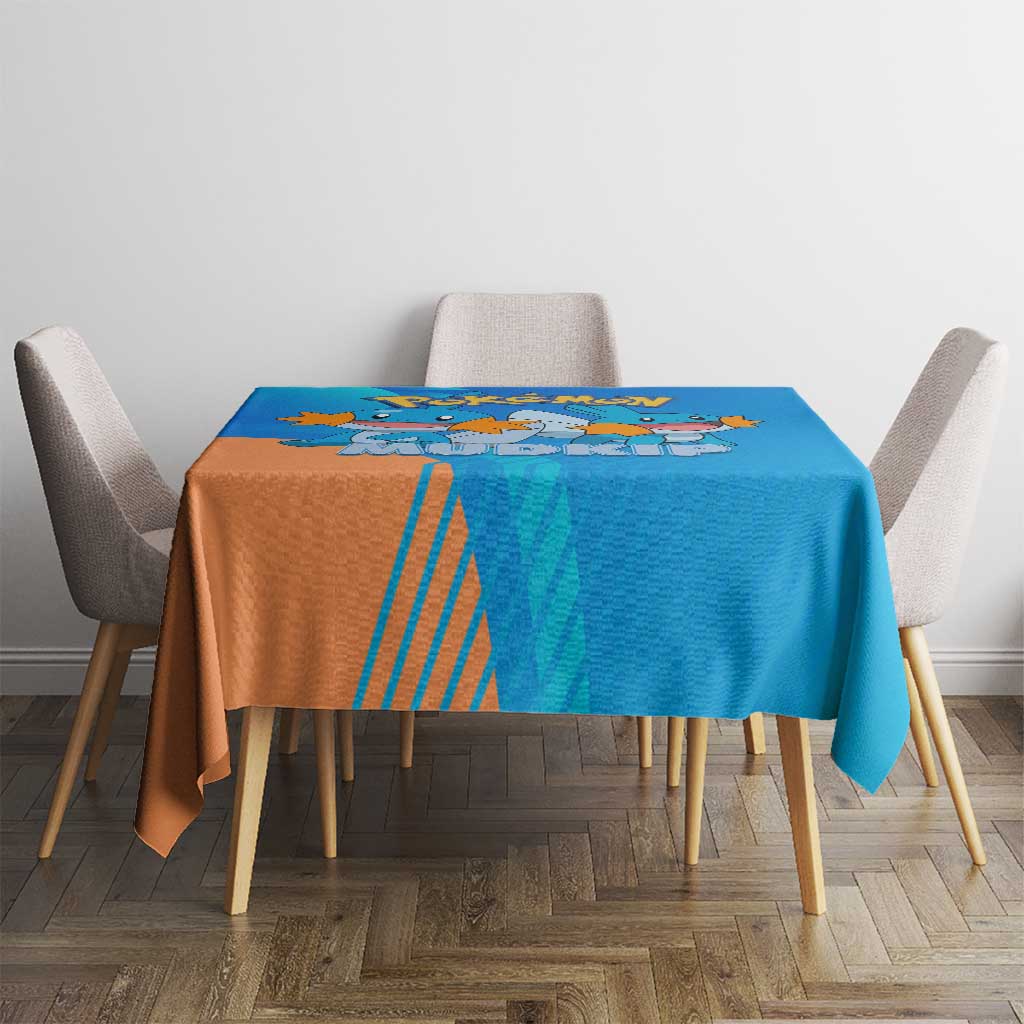 Mudkip Poké Tablecloth Playful Blue Gradient Cartoon Style