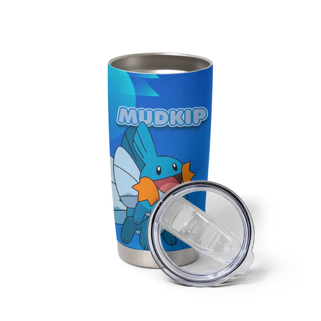 Mudkip Poké Tumbler Cup Playful Blue Gradient Cartoon Style