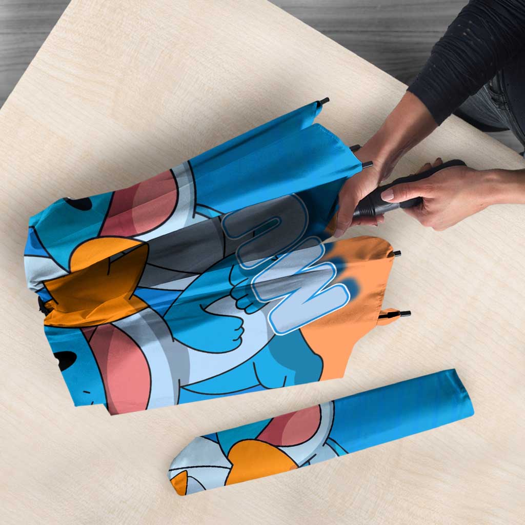 Mudkip Poké Umbrella Playful Blue Gradient Cartoon Style