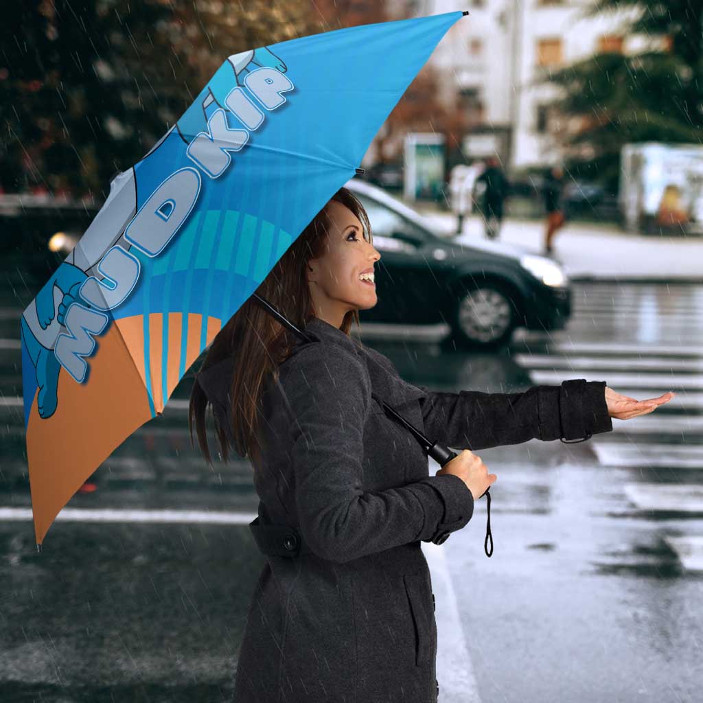 Mudkip Poké Umbrella Playful Blue Gradient Cartoon Style