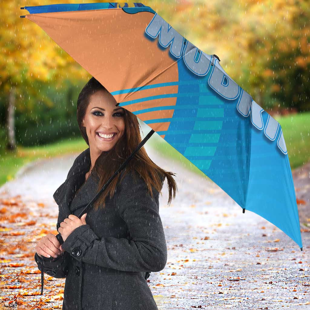 Mudkip Poké Umbrella Playful Blue Gradient Cartoon Style
