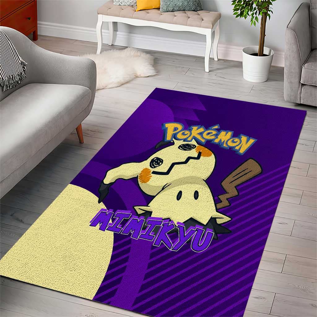 Mimikyu Poké Area Rug Spooky Scribble Shadow Style