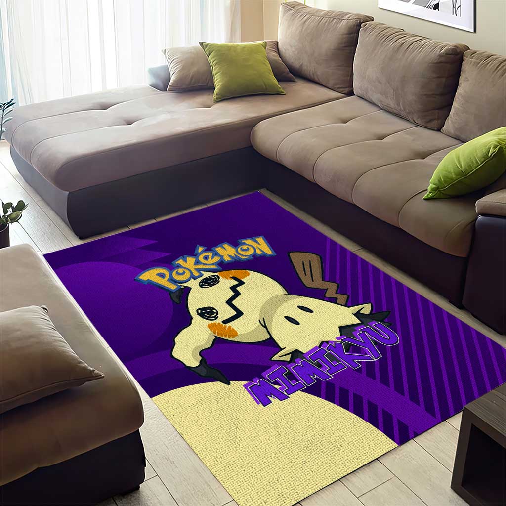 Mimikyu Poké Area Rug Spooky Scribble Shadow Style