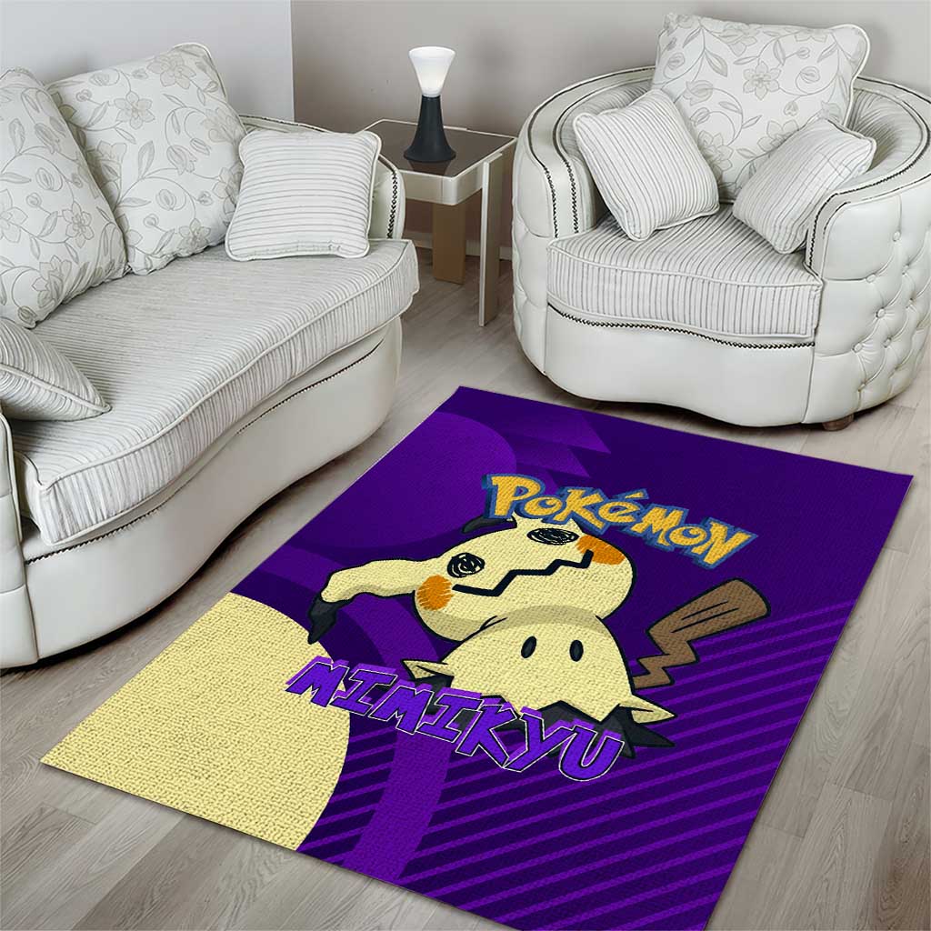 Mimikyu Poké Area Rug Spooky Scribble Shadow Style