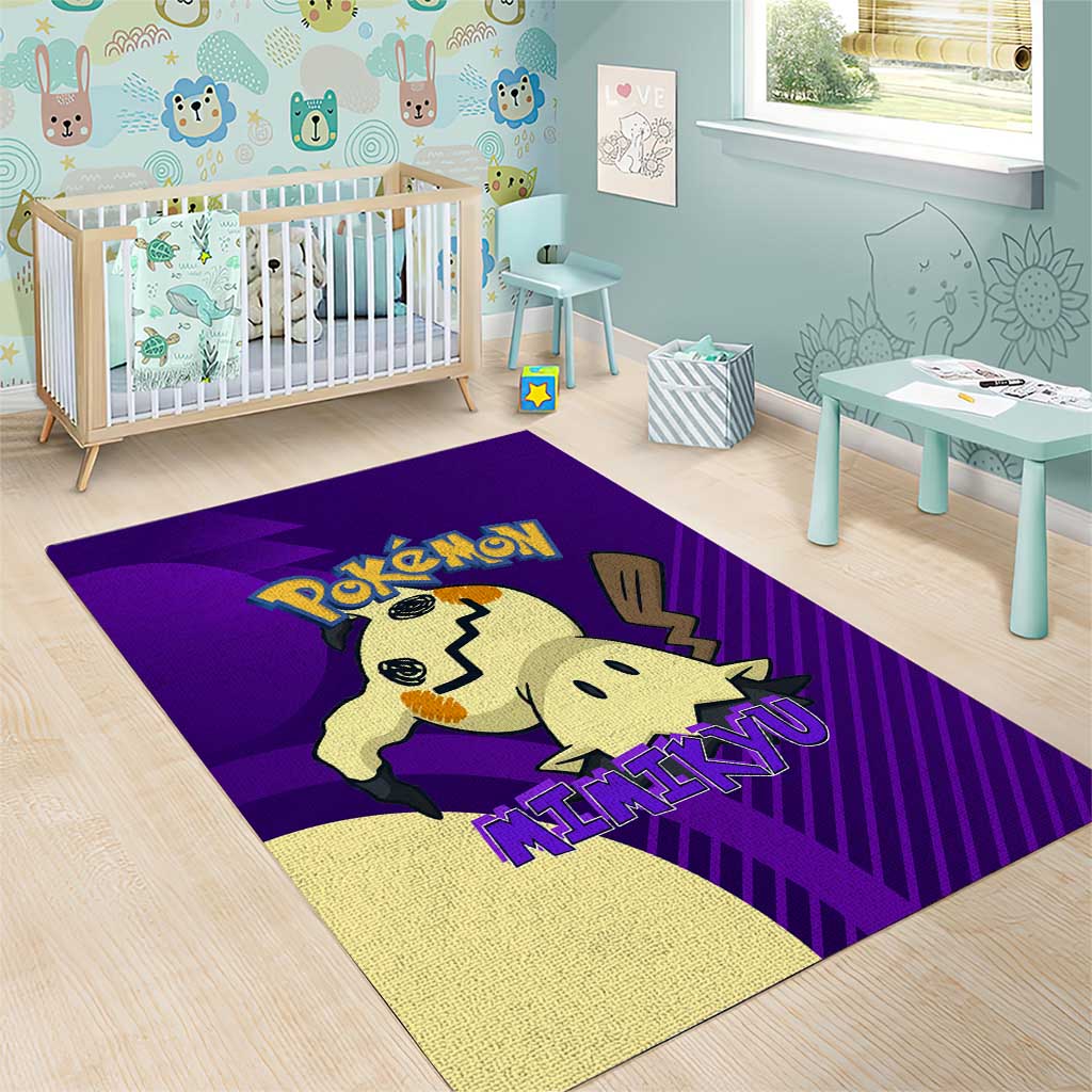 Mimikyu Poké Area Rug Spooky Scribble Shadow Style