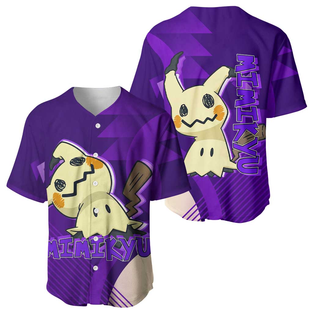 Mimikyu Poké Baseball Jersey Spooky Scribble Shadow Style