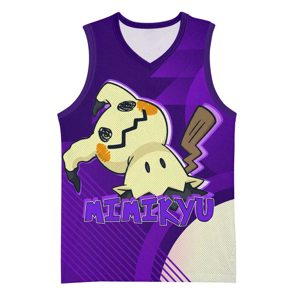Mimikyu Poké Basketball Jersey Spooky Scribble Shadow Style