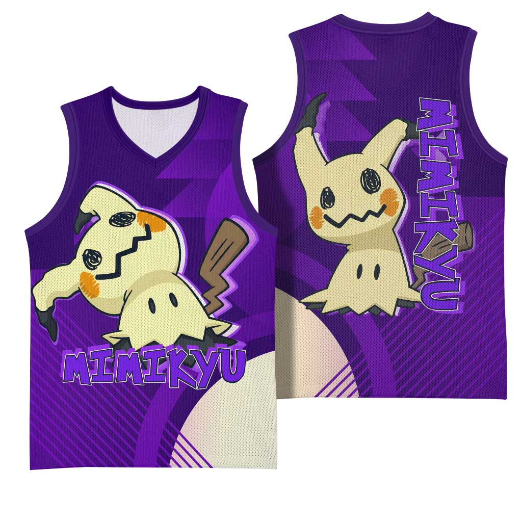 Mimikyu Poké Basketball Jersey Spooky Scribble Shadow Style