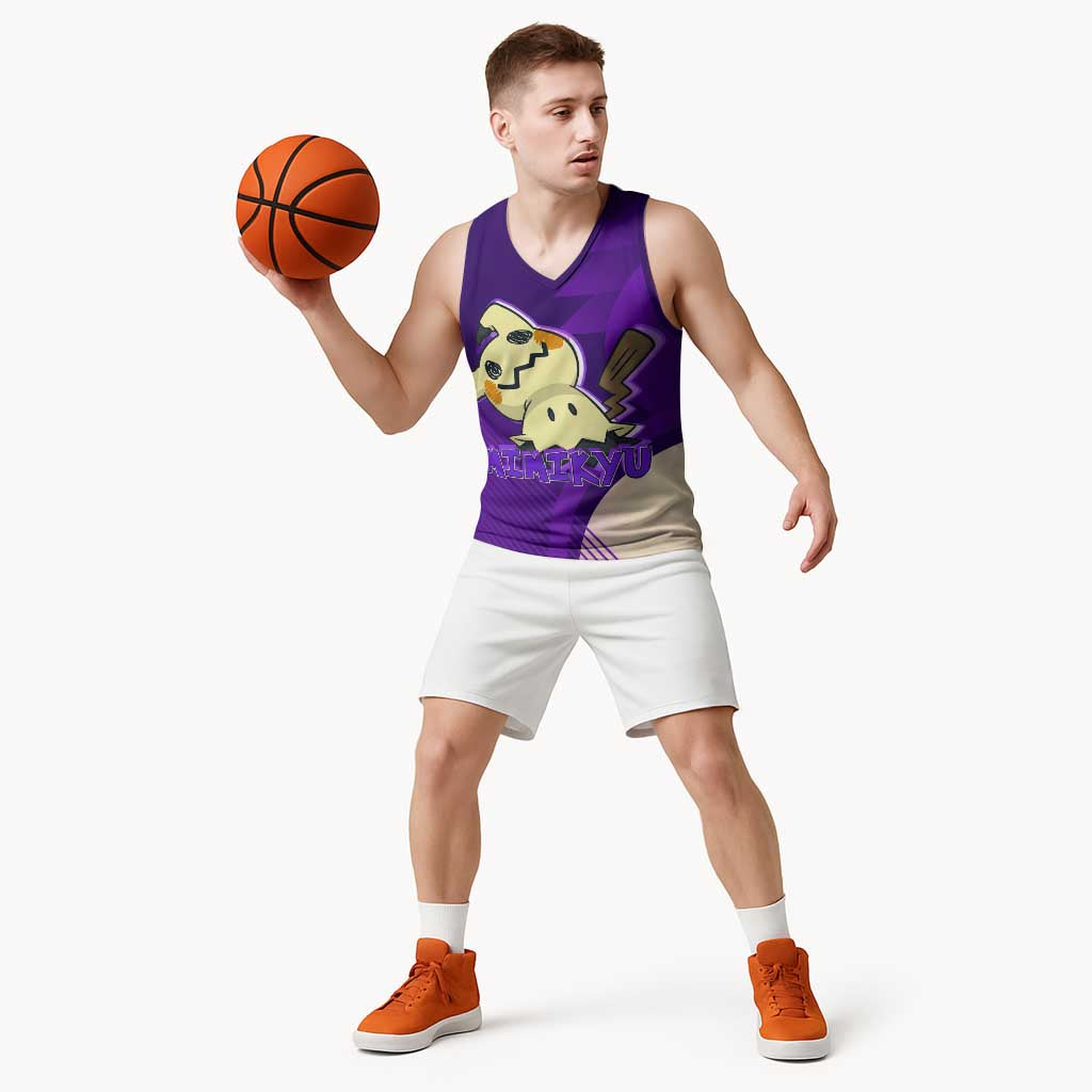 Mimikyu Poké Basketball Jersey Spooky Scribble Shadow Style
