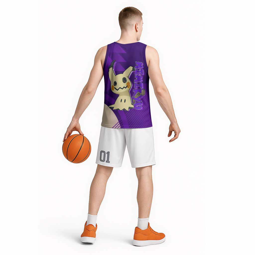 Mimikyu Poké Basketball Jersey Spooky Scribble Shadow Style