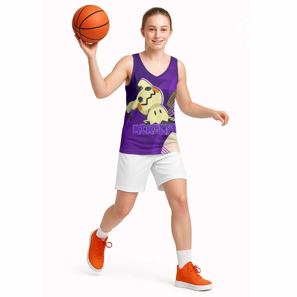 Mimikyu Poké Basketball Jersey Spooky Scribble Shadow Style