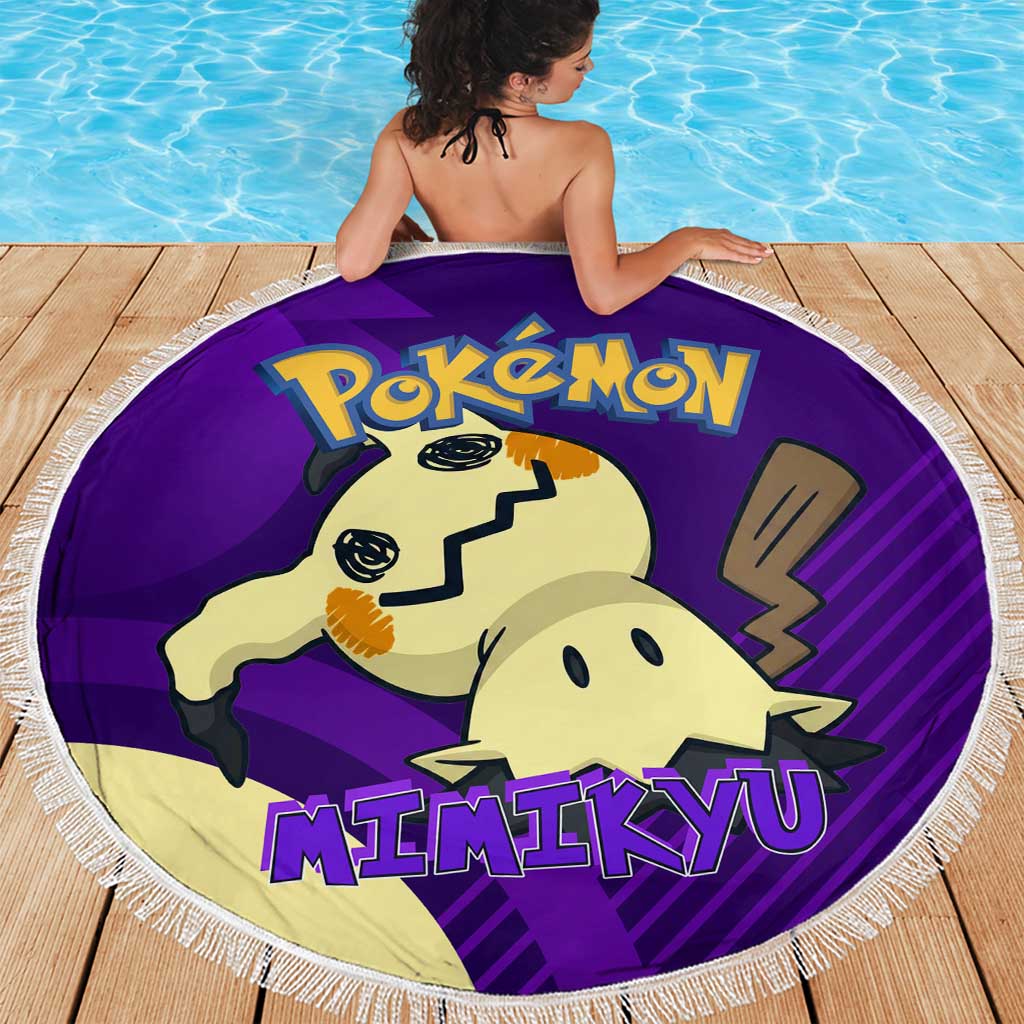Mimikyu Poké Beach Blanket Spooky Scribble Shadow Style
