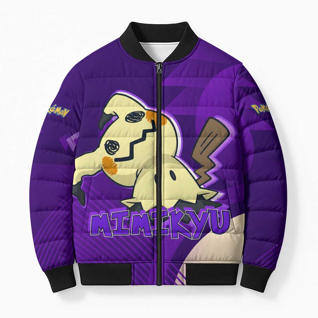 Mimikyu Poké Bomber Puffer Jacket Spooky Scribble Shadow Style